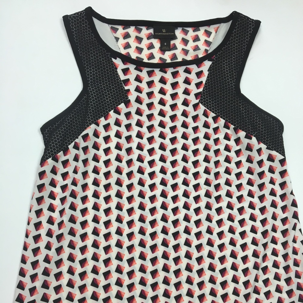Geometric Sleeveless Shirt